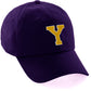 Customized Letter Initial Baseball Hat A to Z Team Colors, Purple Cap White Gold