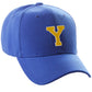 Classic Baseball Hat Custom A to Z Initial Team Letter, Blue Cap White Gold