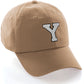 I&W Hatgear Customized Letter Initial Baseball Hat A to Z Team Colors, Khaki Cap Black White