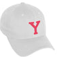 Daxton Classic 3D Varsity White Rose Initial Letters Baseball Dad Hat