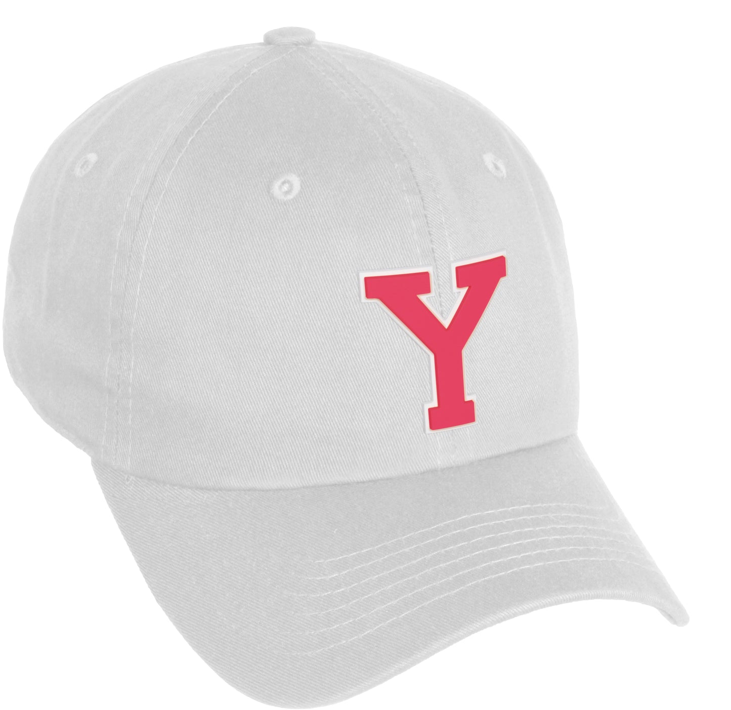 Daxton Classic 3D Varsity White Rose Initial Letters Baseball Dad Hat