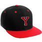 Classic Snapback Hat Custom A to Z Initial Letters, Black Red Cap White Red