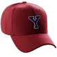 Classic Baseball Hat Custom A to Z Initial Team Letter, Burgundy Cap White Navy
