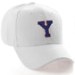 Classic Baseball Hat Custom A to Z Initial Team Letter, White Cap Red Blue