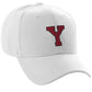 Classic Baseball Hat Custom A to Z Initial Team Letter, White Cap Black Red