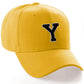 Classic Baseball Hat Custom A to Z Initial Team Letter, Yellow Cap White Black