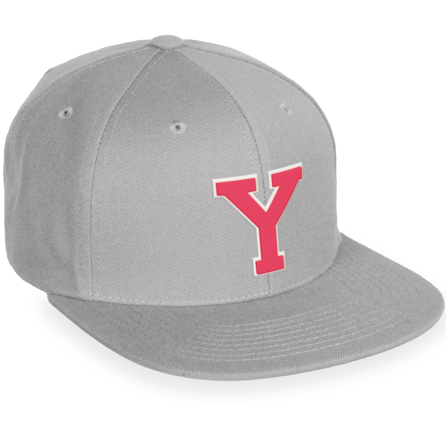 Daxton Classic Snapback White Rose A to Z Letters Flat Bill Visor Cap