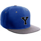 Classic Snapback Hat Custom A to Z Initial Letters, Royal Grey Cap Whte Black