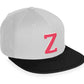 Daxton Classic Snapback White Rose A to Z Letters Flat Bill Visor Cap